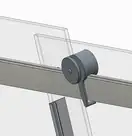 Koer SR SD01 Двері в нішу, прозоре скло, хром (KR5380)