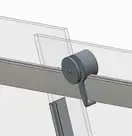 KOER SR SW01-90x200-TR-07 Стенка душевой, графит (KR5382)