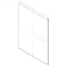 Koer SR SD03 Двері в нішу, прозоре скло Easy Clean, хром (KR5385)