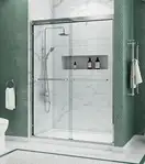 Koer SR SD03 Двері в нішу, прозоре скло Easy Clean, хром (KR5385)