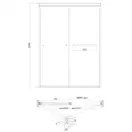 Koer SR SD03 Двері в нішу, прозоре скло Easy Clean, хром (KR5385)