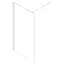 KOER SR SP01-90x200-TR-01 Душевая перегородка, хром (KR5392)