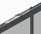 KOER SR SW05 Боковая стенка для душа, хром (KR5407)