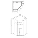 Душевая кабина Lidz Dozorca SC90x90.BLA.LOW.TR, стекло прозрачное 6 мм без поддона (LDSC9090BLALOWTR2)