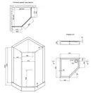 Набор Lidz душевая кабина Dozorca SC90x90.CRM.LOW.TR, стекло прозрачное 6 мм + поддон Diament (LDSC9090CRMLOWTR2SET)