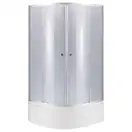 Набор Lidz душевая кабина Latwa SC80x80.SAT.HIGH.GR, стекло тонированное 4 мм + поддон с панелью Kupala (LLSC8080SATHIGHGR2SET)
