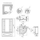 Душевая кабина Lidz Latwa SC80x80.SAT.HIGH.TR, стекло прозрачное 4 мм (LLSC8080SATHIGHTR)