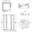 Душевая кабина Lidz Latwa SC80x80.SAT.LOW.TR, стекло прозрачное 4 мм (LLSC8080SATLOWTR)