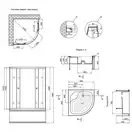 Душевая кабина Lidz Latwa SC90x90.SAT.HIGH.GR, стекло тонированное 4 мм (LLSC9090SATHIGHGR)