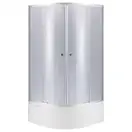 Набор Lidz душевая кабина Latwa SC90x90.SAT.HIGH.GR, стекло тонированное 4 мм + поддон с панелью Kupala (LLSC9090SATHIGHGR2SET)