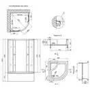 Набор Lidz душевая кабина Latwa SC90x90.SAT.HIGH.GR, стекло тонированное 4 мм + поддон с панелью Kupala (LLSC9090SATHIGHGR2SET)