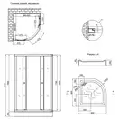 Набор Lidz душевая кабина Latwa SC90x90.SAT.LOW.GR, стекло тонированное 4 мм + поддон Kupala (LLSC9090SATLOWGR2SET)