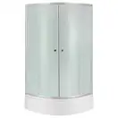 Набор Lidz душевая кабина Latwa SC90x90.SAT.MID.FR, стекло Frost 4 мм + поддон с панелью Kupala (LLSC9090SATMIDFR2SET)