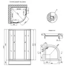 Набор Lidz душевая кабина Latwa SC90x90.SAT.MID.FR, стекло Frost 4 мм + поддон с панелью Kupala (LLSC9090SATMIDFR2SET)