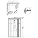 Душевой бокс Lidz Tani SB90x90.SAT.LOW.FR, стекло Frost 4 мм без поддона (LTSB9090SATLOWFR2)