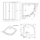 Душевая кабина Lidz Wieza SC80x80.SAT.LOW.L, стекло Linie 4 мм (LWISC8080SATLOWL)