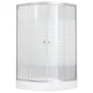 Набор Lidz душевая кабина Wieza SC80x80.SAT.LOW.L, стекло Linie 4 мм + поддон Kupala (LWISC8080SATLOWL2SET)