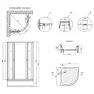 Душевая кабина Lidz Wieza SC80x80.SAT.MID.L, стекло Linie 4 мм (LWISC8080SATMIDL)