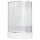 Набор Lidz душевая кабина Wieza SC80x80.SAT.MID.L, стекло Linie 4 мм + поддон с панелью Kupala (LWISC8080SATMIDL2SET)