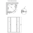 Душевая кабина Lidz Latwa SC90x90.SAT.HIGH.L, стекло Linie 4 мм без поддона (LWISC9090SATHIGHL2)