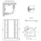 Набор Lidz душевая кабина Wieza SC90x90.SAT.LOW.L, стекло Linie 4 мм + поддон Kupala (LWISC9090SATLOWL2SET)