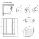 Душевая кабина Lidz Wieza SC90x90.SAT.MID.L, стекло Linie 4 мм (LWISC9090SATMIDL)