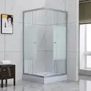 Душевая кабина Lidz Wiezak SC90x90.SAT.LOW.L, стекло Linie 4 мм (LWKSC9090SATLOWL)