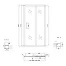 Душевая дверь в нишу Lidz Zycie SD100x185.CRM.TR, стекло прозрачное 5 мм (LZSD100185CRMTR)