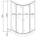 Mixxus PLAIN SCT02 Душова кабіна, 90x90, сіре скло (MI6898)