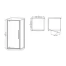 Душова кабіна без піддону Mixxus Premium BEVEL SC01-90x90x195-TR Black прозоре скло 6мм (MI6864)