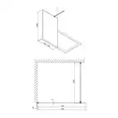 душова кабіна Omnires Marina Walk In 80x200 безпечне скло, хром (DNR80XCRTR)