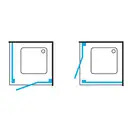 душова кабіна Omnires Manhattan 120x80см безпечне скло, хром (MH1280CRTR)