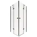 Душевая кабина Qtap Crow BLA1099SC6 90x90 см, стекло Clear 6 мм, покрытие CalcLess без поддона (CROWBLA1099SC6)
