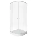 Набор Qtap душевая кабина Presto New CRM1088AC5 Clear 2020х800х800 мм + поддон Robin 308812C 80x80x12 см с сифоном (PRENEWCRM1088AC5SET)