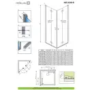 Душова кабіна прямокутна (половина) Nes Black KDD B 90 права, RADAWAY (10024090-54-01R)