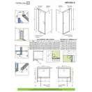 Radaway NES KDJ II Душевая дверь, хром/прозрачная (10032090-01-01L)