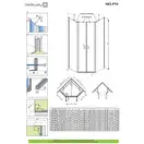 Комплект бокових стінок NES PTD 90 x 80 см, RADAWAY (10051200-01-01)