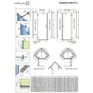 Комплект бокових стінок Essenza Pro PTJ 80 Z x 80 S, RADAWAY (10100100-01-01)
