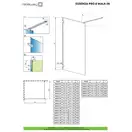 Душова стінка Essenza Pro 8 Gold Walk-in 65, RADAWAY (1012065-09-01)