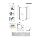 Душова кабіна напівкругла Torrenta PDD 100×100, (31620-01-01N) RADAWAY (131620-01-01)