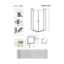 Душова кабіна квадратна Torrenta KDD 80L×80R, (32262-01-01N) RADAWAY (132262-01-01)