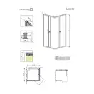 Душова кабіна квадратна Classic C 80×80×185, RADAWAY (30060-04-08)