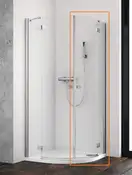 Душова кабіна напівкругла (половина) Essenza New PDD 80 права, RADAWAY (385002-01-01R)