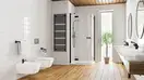 Душова кабіна напівкругла (половина) Essenza New Black PDD 100 ліва, RADAWAY (385003-54-01L)