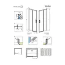Radaway Idea Black DWJ Душевая дверь, черный (387016-54-01L)