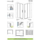 Душові двері Idea Gold DWJ 140 L RADAWAY (387018-09-01L)