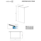 Душова стінка Modo New Black I 150 Frame RADAWAY (388154-54-58)