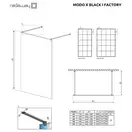 Душова стінка Modo X Black I 140 Factory RADAWAY (388344-54-57)