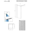 Душова стінка Modo New Black II 130 Frame (389134-54-56) RADAWAY