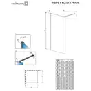 Душова стінка Modo X Black II 80 Frame RADAWAY (389284-54-56)